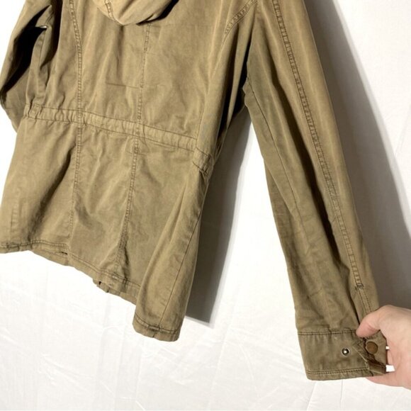 Kismet Tan With Black Southwestern Print Trim Utility Jacket L - Picture 9 of 16